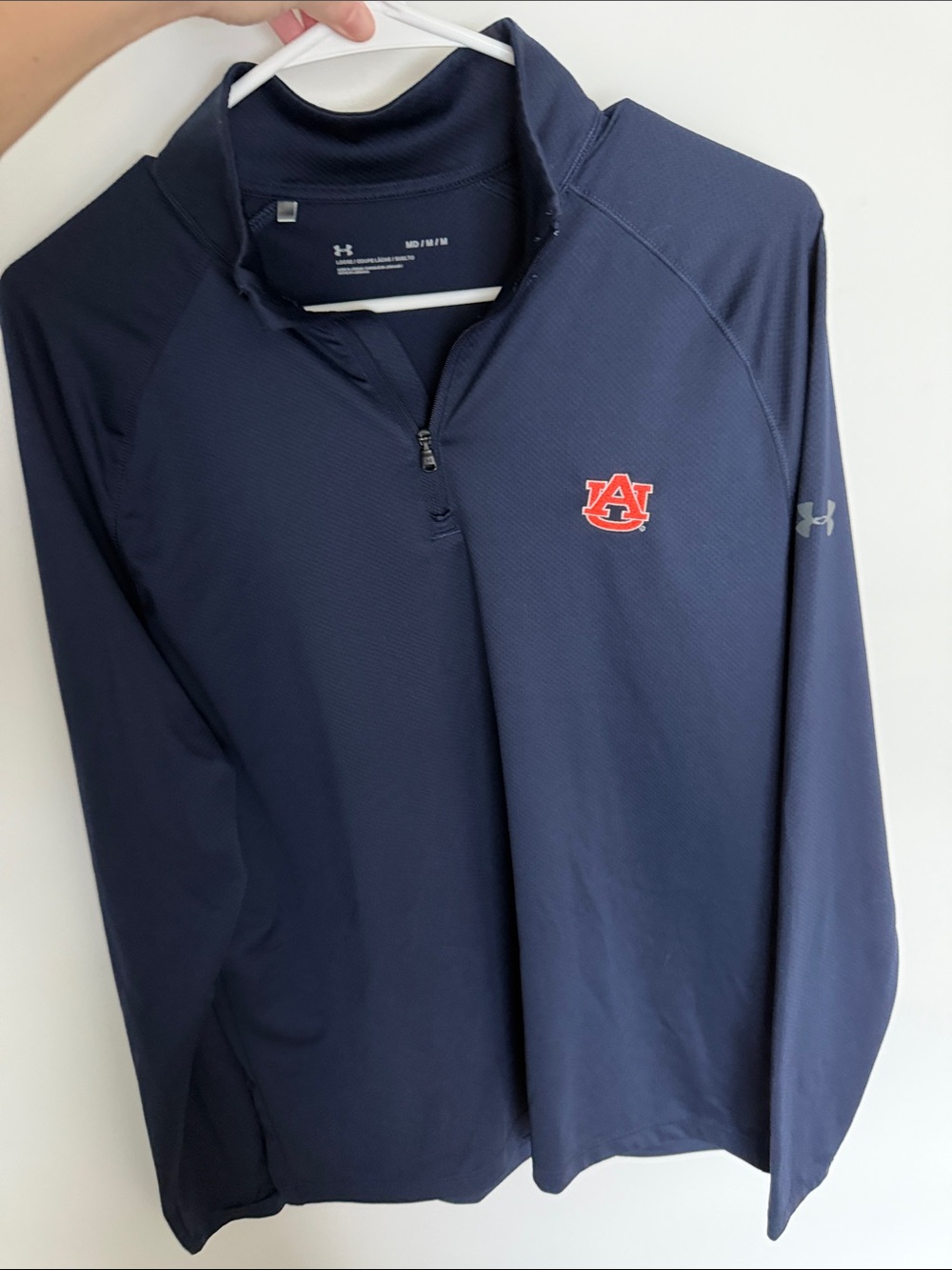 Under Armour Navy Quarter-Zip Pullover with Auburn Logo